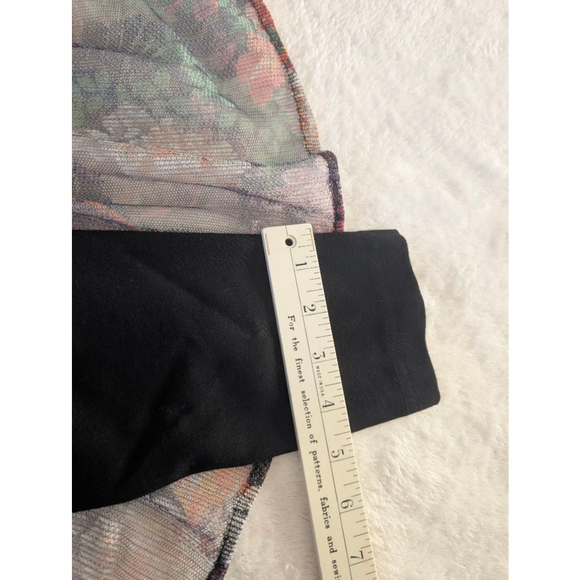 Maeve Anthropologie Meeva Black Floral Mesh Maxi Leggings Skirt- Small - Picture 5 of 11